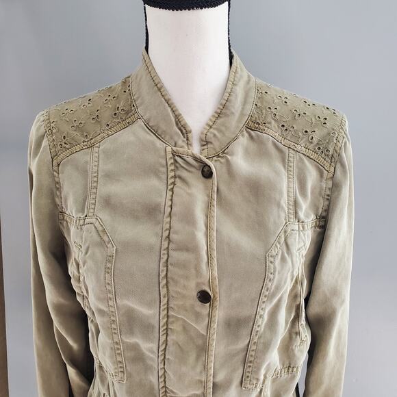 Max Jeans Olive Green Lightweight Utililty Jacket Size M - Picture 4 of 10